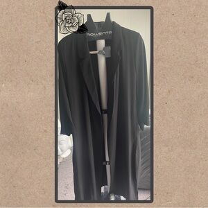 H&M black long coat. Size 12.